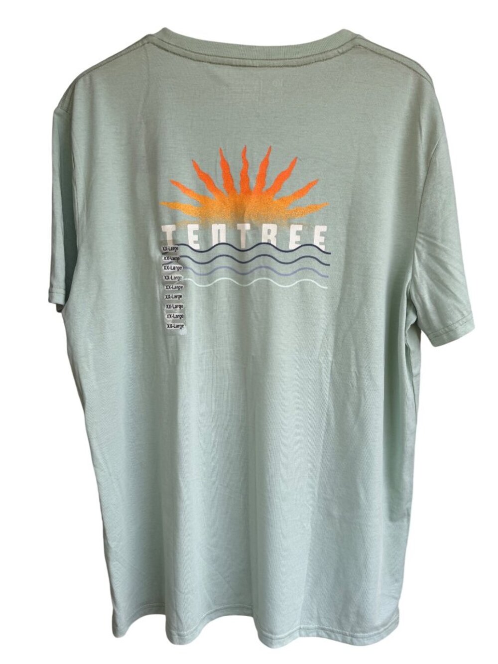 Tentree Mens Graphic Tee XXL Light Green Treeblend Sustainable New - Picture 5 of 16